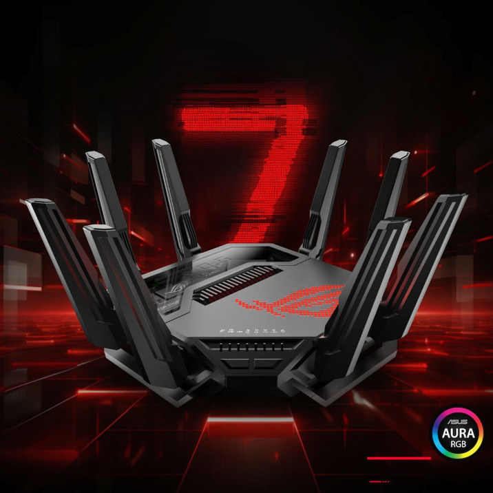 ASUS 华硕 ROG 八爪鱼7 三频13000M 家用万兆Mesh无线路由器 Wi-Fi 6 黑色 单个装 4759元