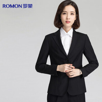 ROMON 罗蒙 西服套装女士职业装修身单西正装商务OL女式面试工作通勤西装外套