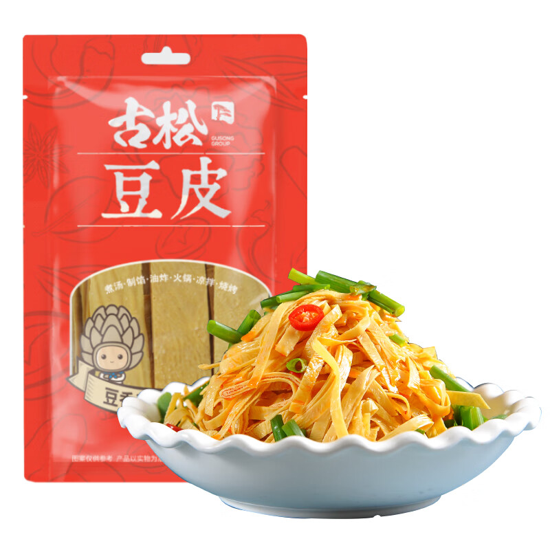 Gusong 古松食品 古松干豆皮110g 豆制品麻辣烫火锅食材-B 1袋 券后7.8元