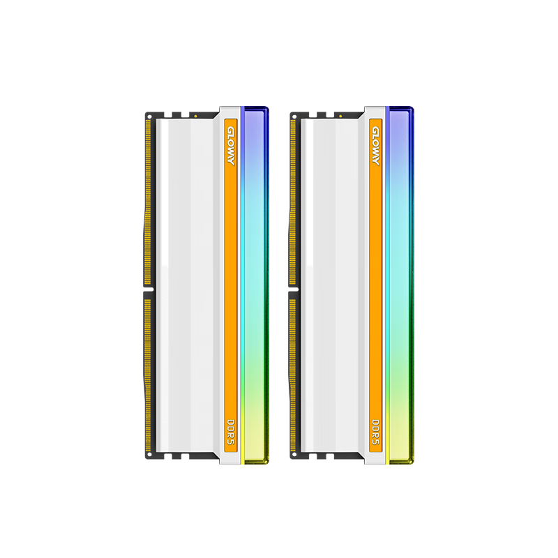 20日20点：GLOWAY 光威 神策RGB系列 DDR5 7200MHz RGB 台式机内存 灯条 白色 32GB 16GBx2 899元包邮