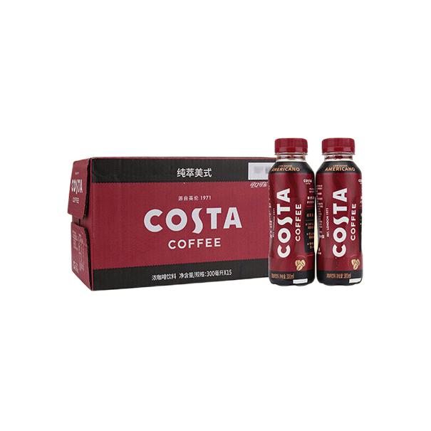 咖世家咖啡 可口可乐 COSTA COFFEE 纯萃美式 浓咖啡饮料 300mlx15瓶 整箱装 56.91元