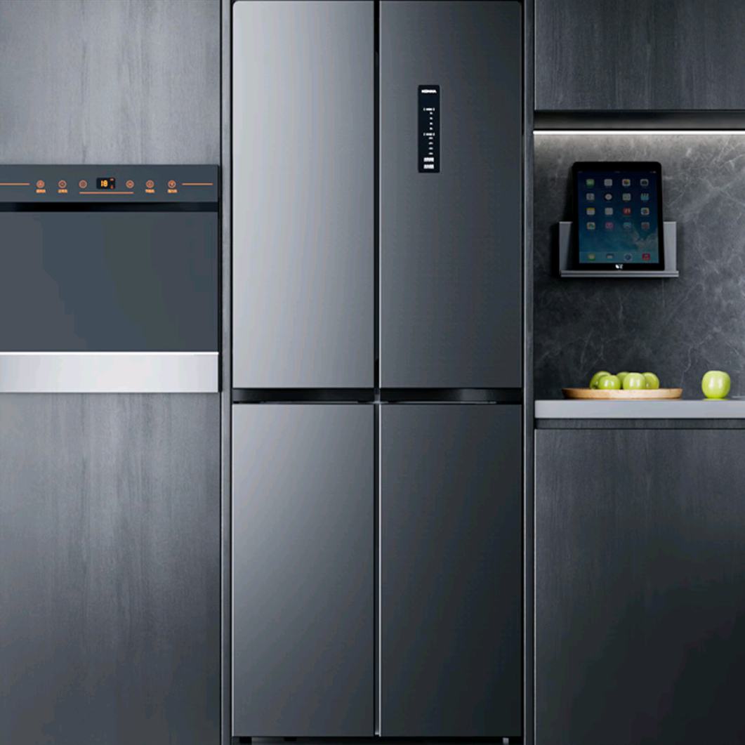 预售:康佳 电冰箱 60厘米超薄嵌入双变频四开多门电冰箱 一级能效 408升 1391.8元需定金、PLUS会员