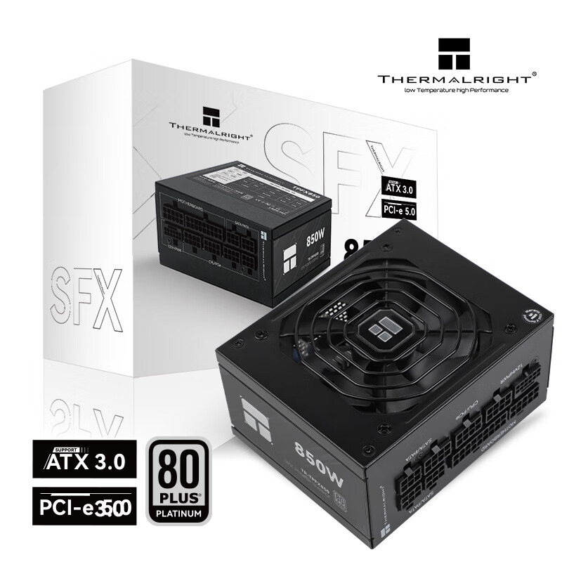 利民 额定850W TR-TPFX850 白金全模组电脑电源 SFX ATX3.0 压纹线版PCIE5.0台式电源 719元