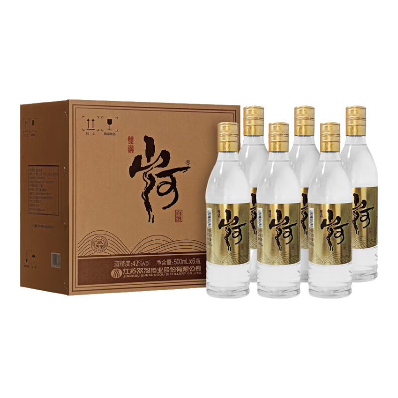 需首购、plus会员: 双沟 山河大曲 浓香型白酒 42度 500ml *6瓶 整箱装  107.71元包邮（需关注店铺）