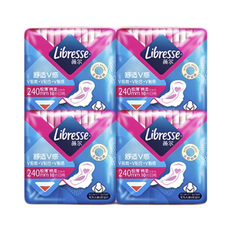 京东PLUS：薇尔 Libresse V感系列日用卫生巾 24cm*40片 （2件赠得宝抽纸2提） 37.75元（75.5元/2件）