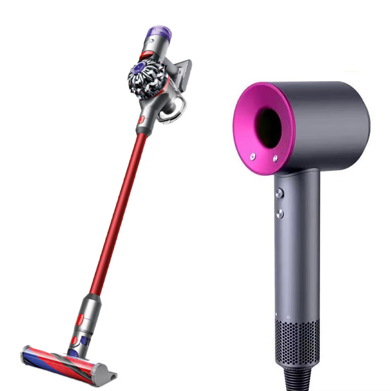 京东PLUS：dyson 戴森 HD15 电吹风 紫红色+V8 Slim Fluffy无绳吸尘器 5635.21元（双重优惠）