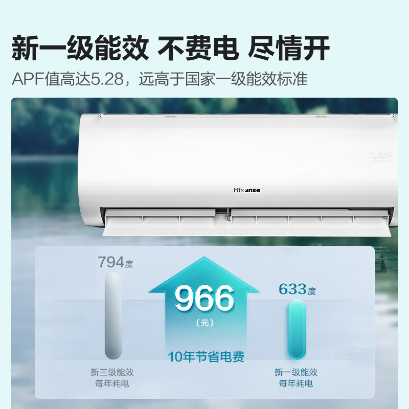 Hisense 海信 空调挂机 1.5匹 一级能效 券后1605.2元