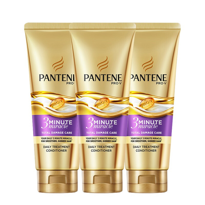 PANTENE 潘婷 3分钟奇迹护发素修护氨基酸多效损伤修护180ml*3瓶（买2赠160ml） 68.26元（需买2件，需用券）