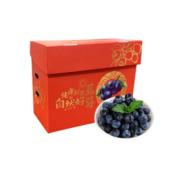 Mr.Seafood 京鲜生 云南蓝莓14mm+ 12盒礼盒装 约125g/盒 新鲜水果礼盒