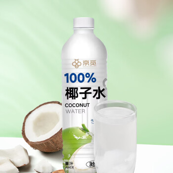 京觅 100%椰子水1L畅饮分享装天然电解质水添加NFC香椰水