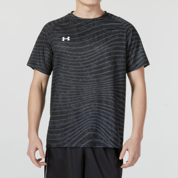 安德玛 男足球短T2024夏季新款时尚潮流运动t恤健身训练短袖透气