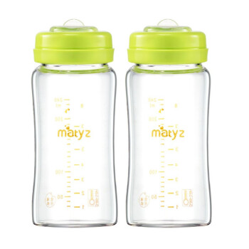 Matyz 美泰滋 玻璃储奶瓶2只装 宽口径母乳储存瓶 240ML MZ-0847