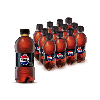 pepsi 百事 可乐 无糖 Pepsi 碳酸饮料 汽水可乐 300ml*12瓶 饮料整箱  百事出品