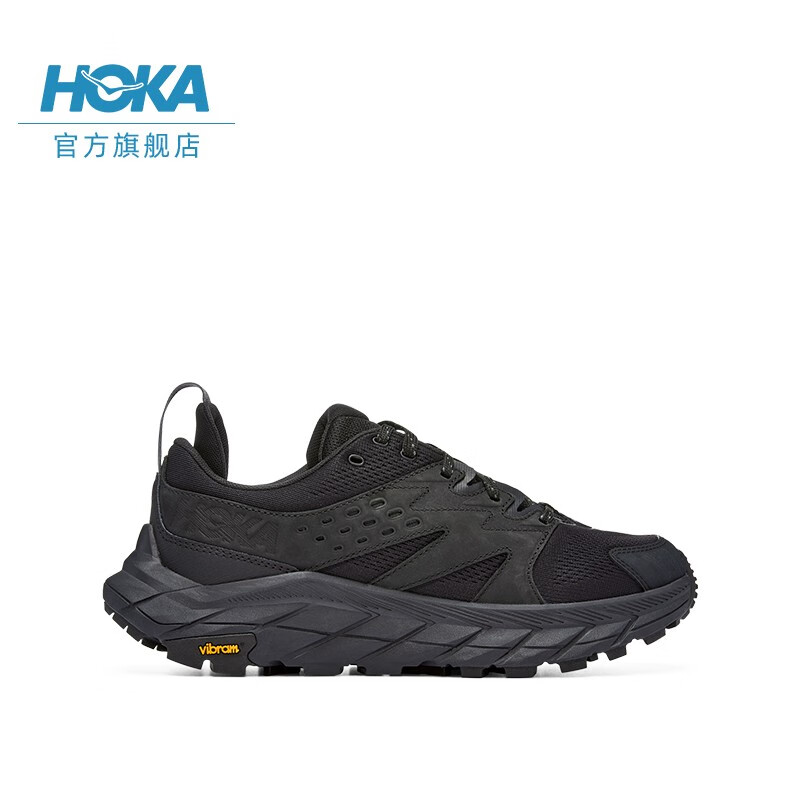 HOKA ONE ONE 男女款阿纳卡帕夏户外徒步鞋ANACAPA BREEZE LOW透气 黑色 / 黑色 券后852.51元