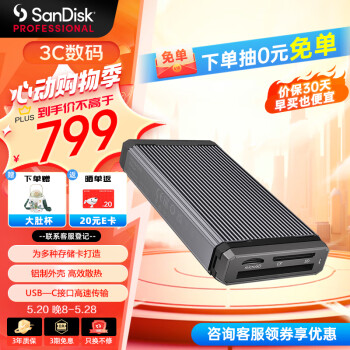 SanDisk professional 闪迪大师 USB兼容Type-C多功能Multi-Card高性能支持CF和SD卡高速传器