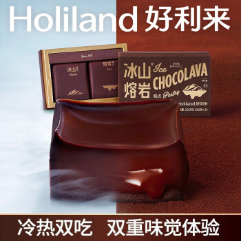 Holiland 好利来 冰山熔岩巧克力蛋糕网红休闲零食糕点短保下午茶 巧克力味 200g （2枚/盒）