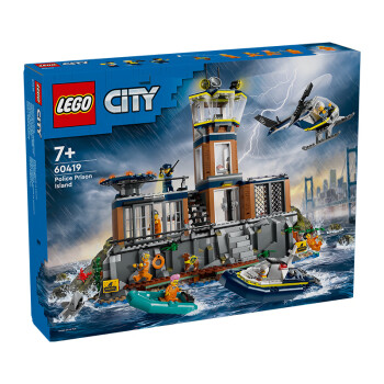 LEGO 乐高 积木拼装城市系列60419 监狱岛7岁+男孩儿童玩具六一儿童节礼物