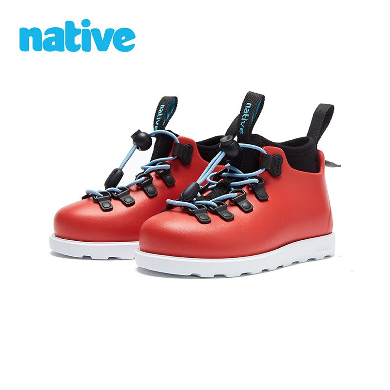 native 儿童马丁靴男童鞋冬季新品面包靴 洗 红色|白色 24码(150mm) 券后301元