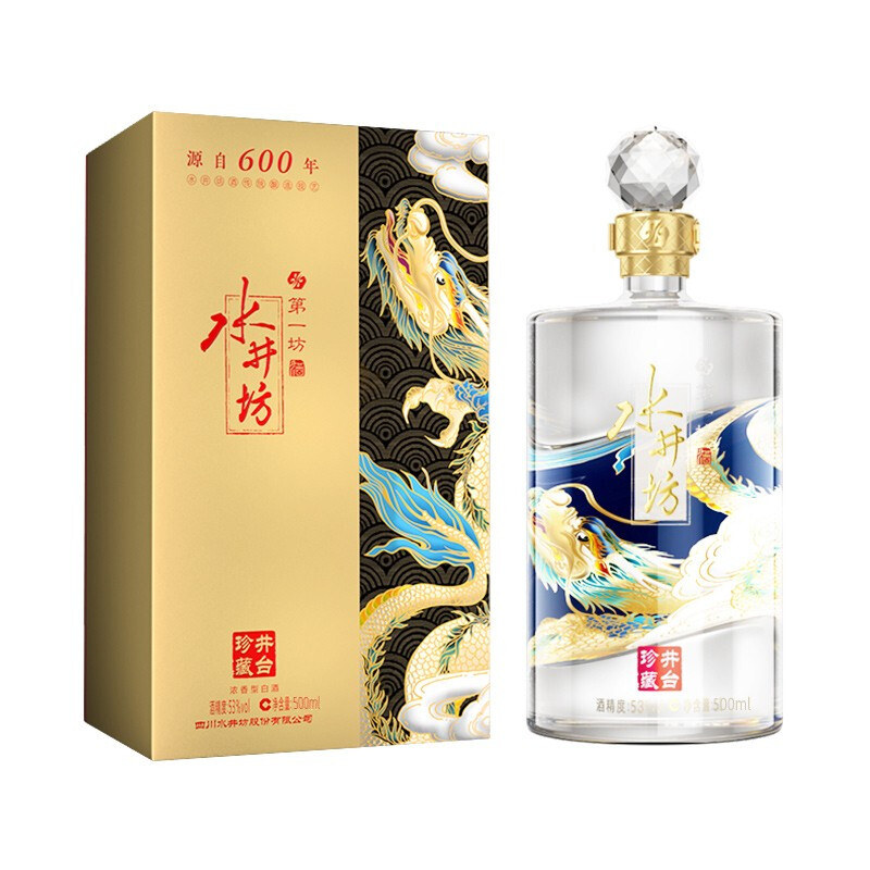 swellfun 水井坊 坊 珍藏井台 龙 53%vol 浓香型白酒 500ml 礼盒装 券后489元