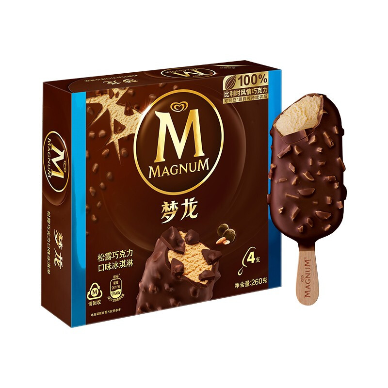 MAGNUM 梦龙 冰淇淋 松露巧克力口味 260g 17.42元（需买4件，需用券）