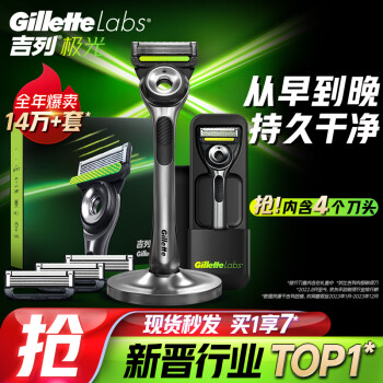 Gillette 吉列 手动剃须刀 1刀架+4刀头＋底座＋旅行盒+云感洗面奶20g*2*2+泡沫剃须膏啫喱50g*2 ￥279