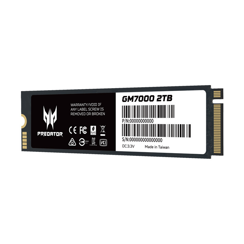 京东PLUS：PREDATOR 宏碁掠夺者 GM7000 NVMe M.2 固态硬盘 2TB（PCI-E4.0） 894.51元