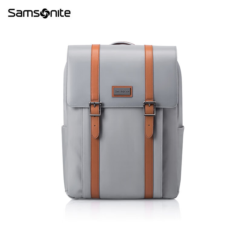 京东PLUS：Samsonite 新秀丽 男士双肩包 TQ5 浅灰色 大号 379.05元