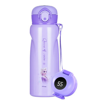 Disney 迪士尼 儿童保温杯智能显温316不锈钢女小便携直饮壶喝水杯子