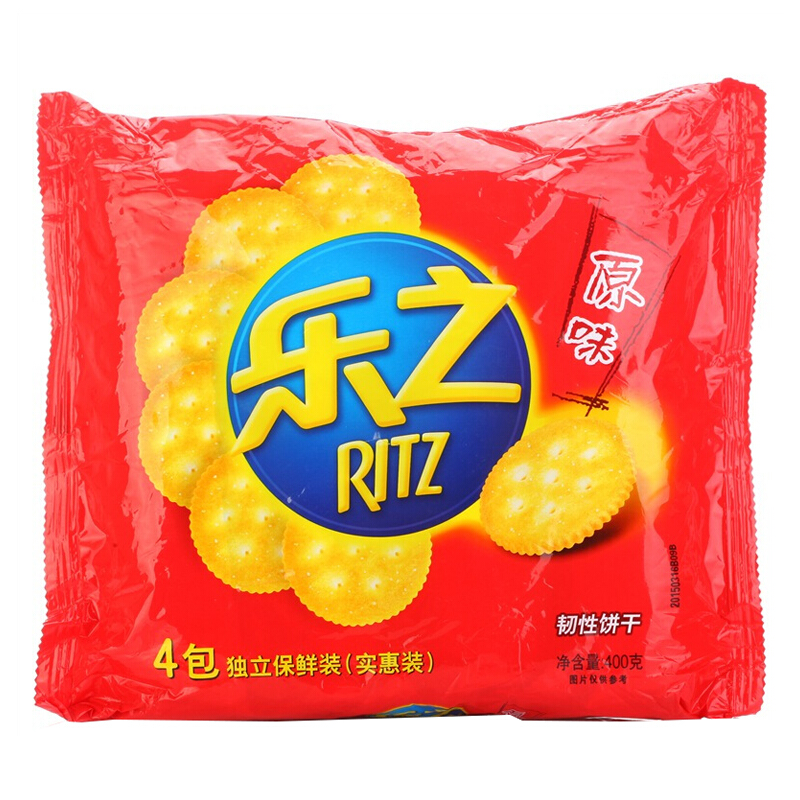 RITZ 卡夫乐 乐之 原味薄片香脆饼干 咸味零食家庭装 400g（新老包装随机发货） 12.17元