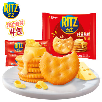 RITZ 卡夫乐 乐之 原味薄片香脆饼干 咸味零食家庭装  400g（新老包装随机发货）
