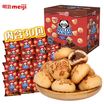 移动端：meiji 明治 小熊饼干巧克力夹心饼干630g盒