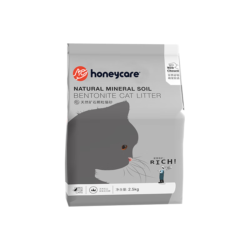 HONEYCARE 膨润土猫砂 30kg 2.5kg*12包 99元（需5元定金，5月31日支付尾款）