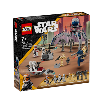 LEGO 乐高 积木星球大战75372 克隆人士兵与机器人男孩儿童玩具儿童节礼物