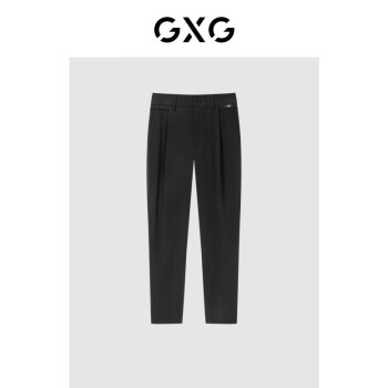 GXG 男装 商场同款 裤九分裤宽松小脚 23夏季 黑色 165/S