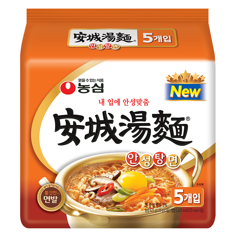 PLUS会员：NONGSHIM 农心 安城汤面 625g*4件 41.98元包邮（10.49元/件）