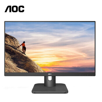 AOC 冠捷 显示器 22.5英寸AH-IPS 16:10 低蓝光不闪屏幕 商务办公家用可壁挂电脑显示器 X23E1H（黑色HDMI+VGA）