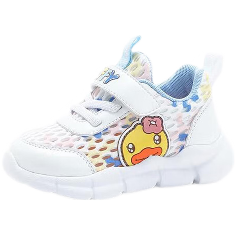 PLUS会员：B.Duck 小黄鸭儿童运动鞋夏季透气网面鞋 双色可选 58.26元包邮（老会员53.26）