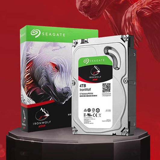 SEAGATE 希捷 NAS硬盘 4TB 256MB 5400转 CMR垂直 网络存储 SATA 希捷酷狼 机械硬盘 数据恢复服务 3.5英寸 689元（需买2件，需用券）