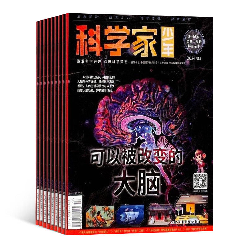 《科学家少年杂志》（2024年1-12月、全年订阅共12期） 140.53元包邮（双重优惠，已凑单）