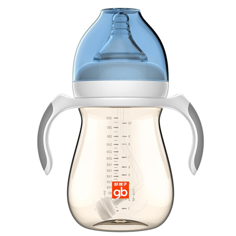 gb 好孩子 goodbaby 好孩子 小饿魔系列 B80377 PPSU奶瓶 300ml 粉蓝 6月+ 75.65元