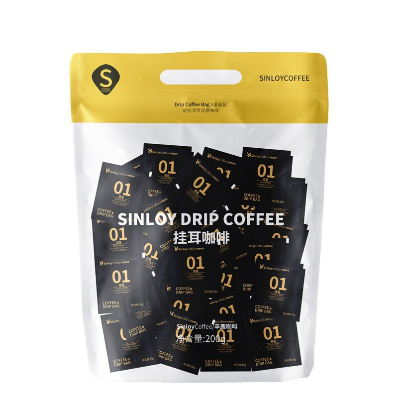 SinloyCoffee 辛鹿咖啡 sinloy 辛鹿挂耳咖啡 美式黑咖啡 意式浓香醇厚低酸 新鲜烘焙10g*20杯 32.21元