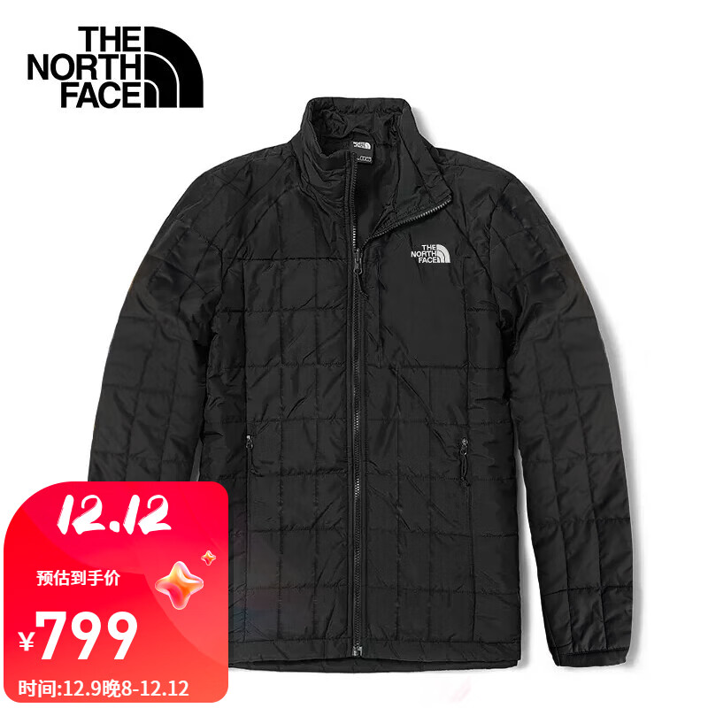 THE NORTH FACE 北面 棉服男户外保暖薄棉外套23新83SI JK3/黑色 S 券后379元