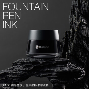 KACO 文采 GREEN 钢笔墨水 非碳素不堵笔瓶装50ML黑色 K1611