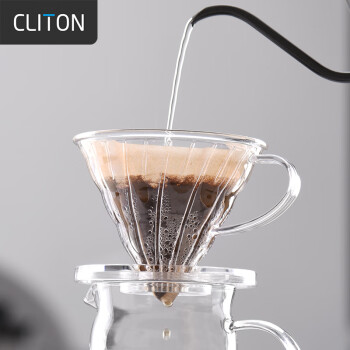 CLITON 手冲咖啡滤杯 滴漏式家用咖啡壶过滤网过滤器1-2人份器具CL-CF19