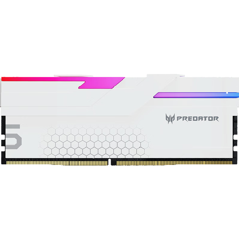 PREDATOR 宏碁掠夺者 Hermes冰刃系列 DDR5 7200MHz RGB 台式机内存 马甲条 珍珠白 32GB 16GBx2 C34 914.01元