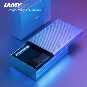 LAMY 凌美 宝珠笔 恒星系列限定墨水笔金属礼盒套装 节日小众礼物正姿签字笔 银翼蓝0.7mm