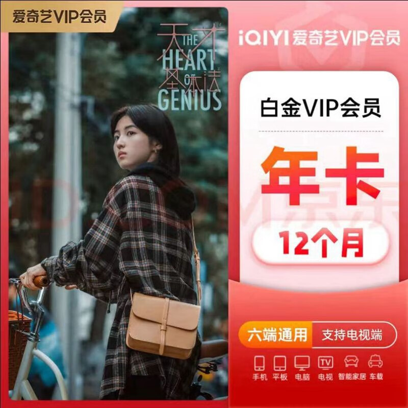 iQIYI 爱奇艺 白金VIP会员年卡 12个月 205元