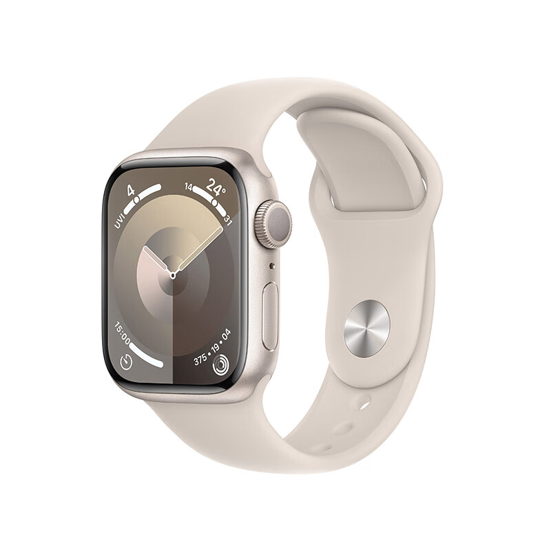Apple 苹果 Watch Series 9 智能手表 GPS款 41mm 星光色 橡胶表带 S/M 券后2264.01元