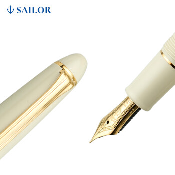SAILOR 写乐 钢笔 1219 标准鱼雷 象牙白色 14K金尖 F笔尖