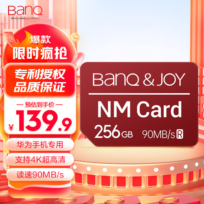 BanQ &JOY 256GB NM card 129.9元